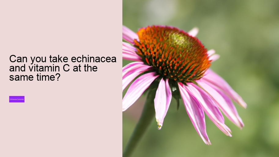 Can you take echinacea and vitamin C at the same time?